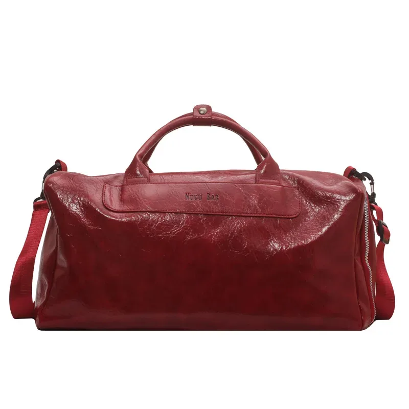 sacs de sport en pu imperméables avec logo, sacs à bagages, sacs de voyage, sacs de fitness, motif de nom imprimé personnalisé, vente en gros