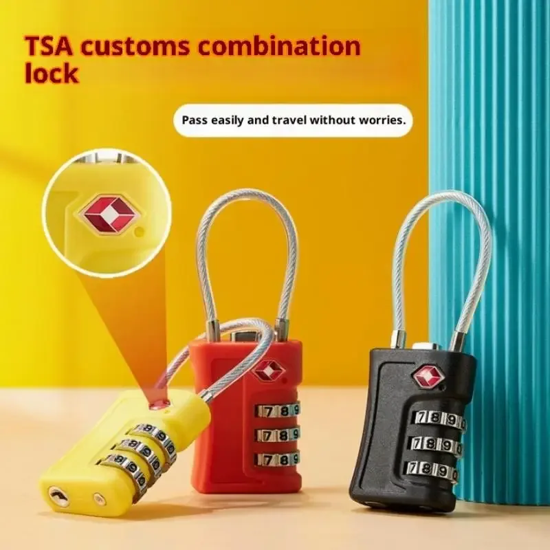 nouveau 2026 – cadenas de voyage tsa à code à 3 chiffres modifiable en alliage de zinc, portable, pour valise, sac à dos et bagages