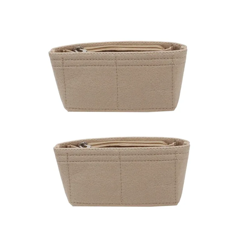 organisateur voyage tissu feutre non tissé multicouleurs compartiments poignée glissière maquillage sacs cosmétiques accessoires femmes