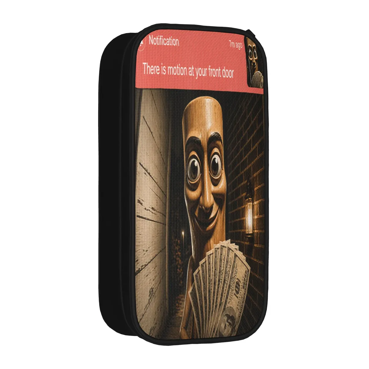 tung sahur cosplay funny calling meme wooden man brainrot trousse à crayons en toile pour garçons et filles, tendance, pour l'école
