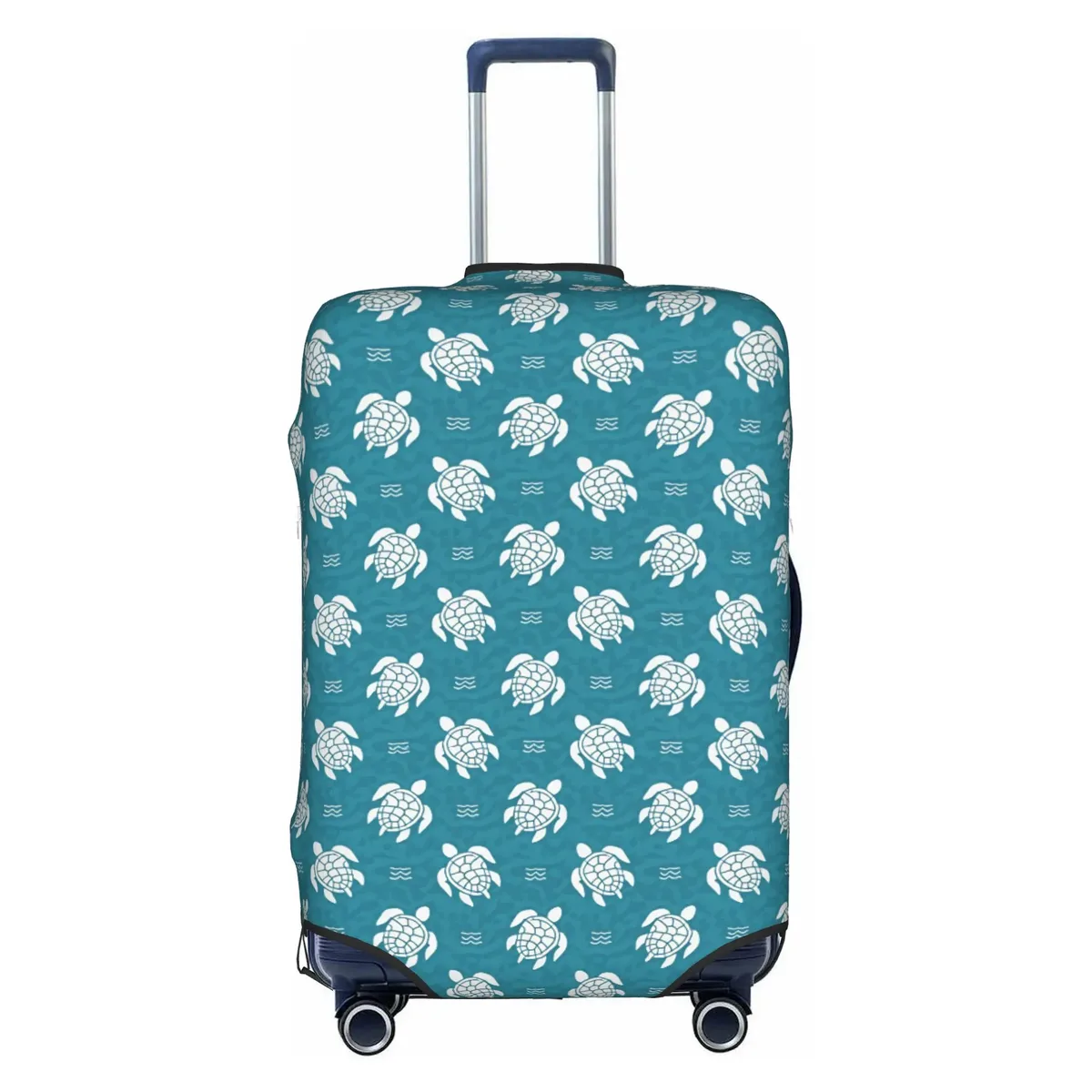 housse de protection pour valise, motif tortues marines sur fond bleu marine, mignonne, convient aux valises de 18 à 32 pouces