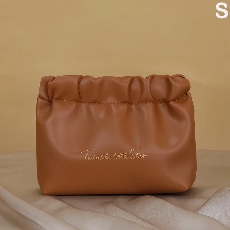 pochette de rangement portable en pu pour maquillage, mini rouge à lèvres, clés, bijoux, organiseur numérique, petite trousse de toilette pour femmes