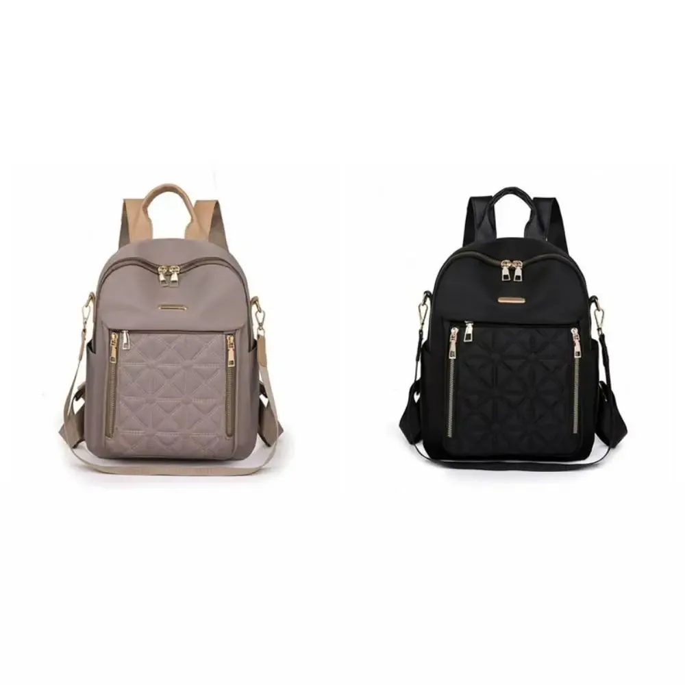 sac à dos de luxe simple en tissu oxford, sac à bandoulière multifonctionnel de couleur unie, sac à main de style coréen rétro
