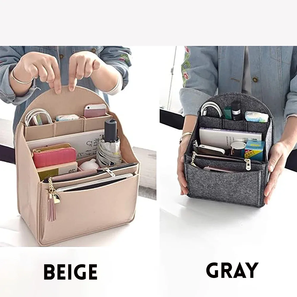 organisateur de sac à dos en feutre pour sac à dos, sac à main, sac à bandoulière