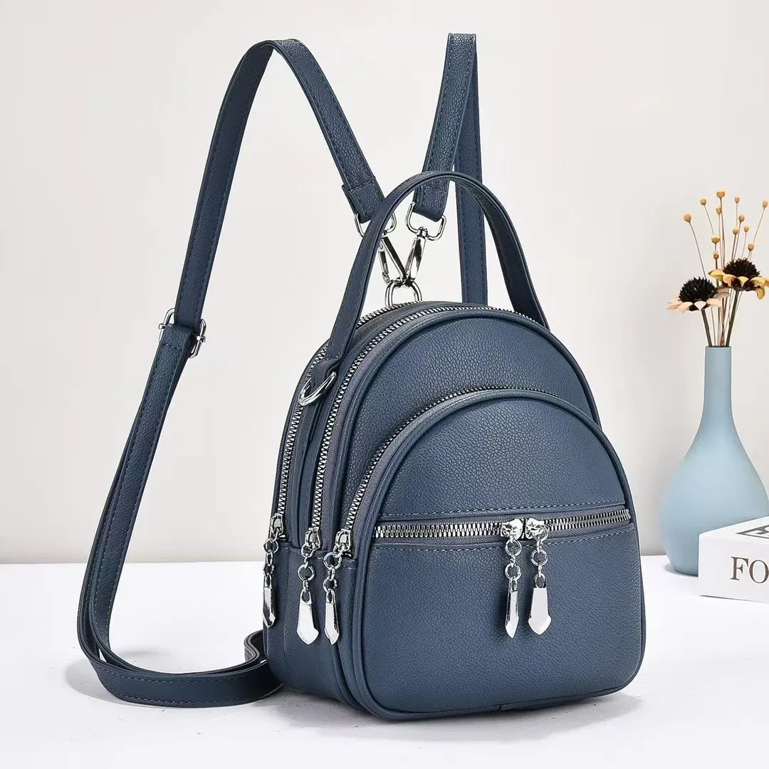 sac à dos multifonctionnel de haute qualité pour femmes, un nouveau mini sac à main de couleur unie, au style scolaire décontracté