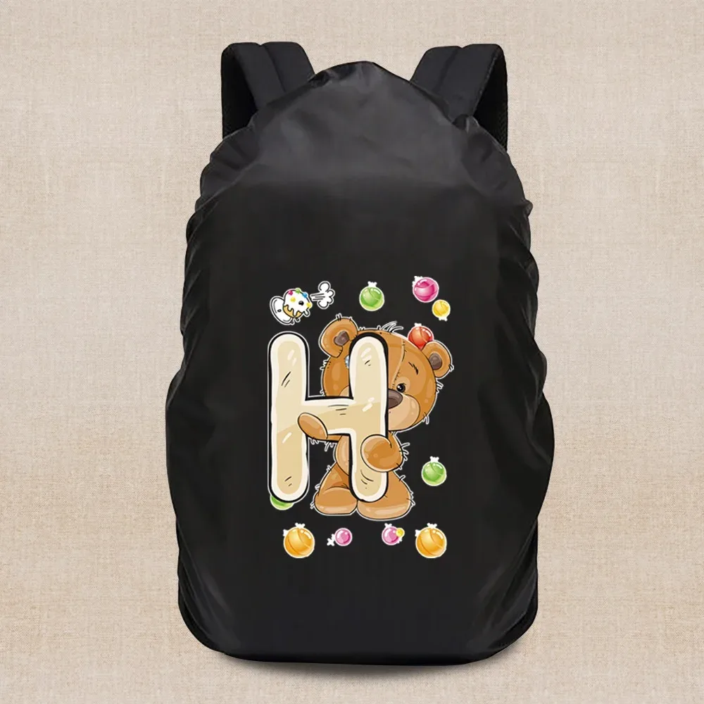 housse de pluie portable légère, housse de voyage série ours 20-70l, sac à dos de camping, étanche à la poussière, accessoires de voyage
