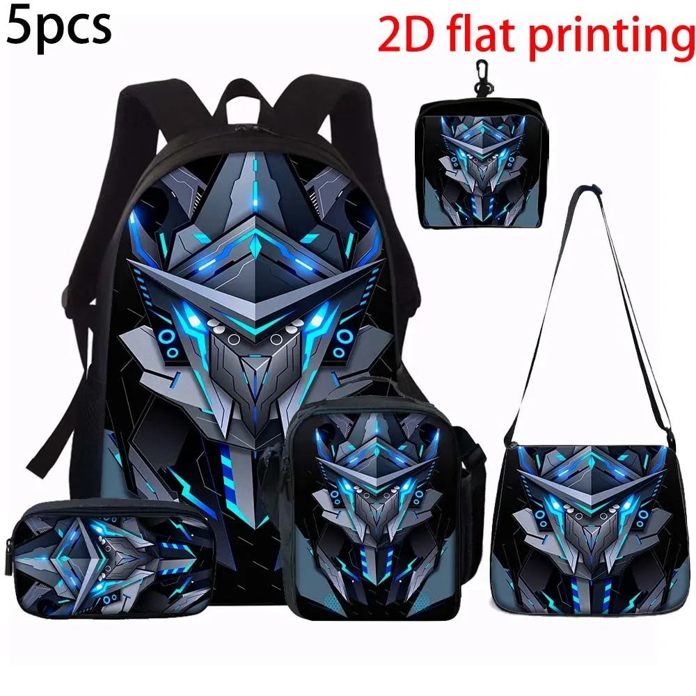 ensemble de sacs à dos graphiques robotisés 1/2/3/4/5 pièces | idéal pour l'école et les déplacements quotidiens