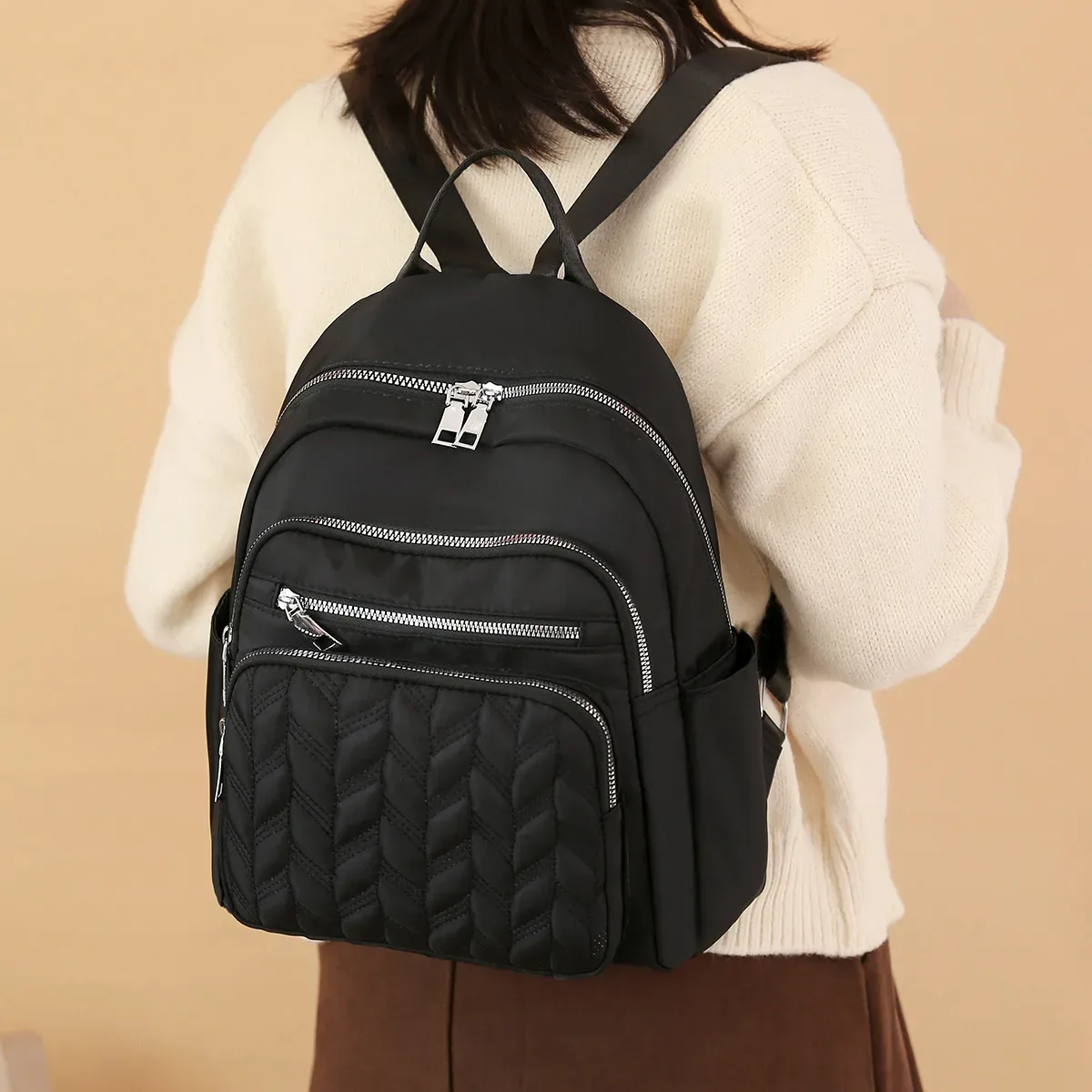 vento marea femmes sac à dos 2025 voyage décontracté imperméable femmes sacs à bandoulière femme grande capacité oxford sac à dos noir sac à main