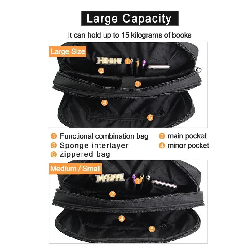 sac porte-documents de grande capacité pour hommes, sacoche d'affaires pour ordinateur portable de 17, 15.6 et 14 pouces, sac à bandoulière en toile, sac fourre-tout de travail