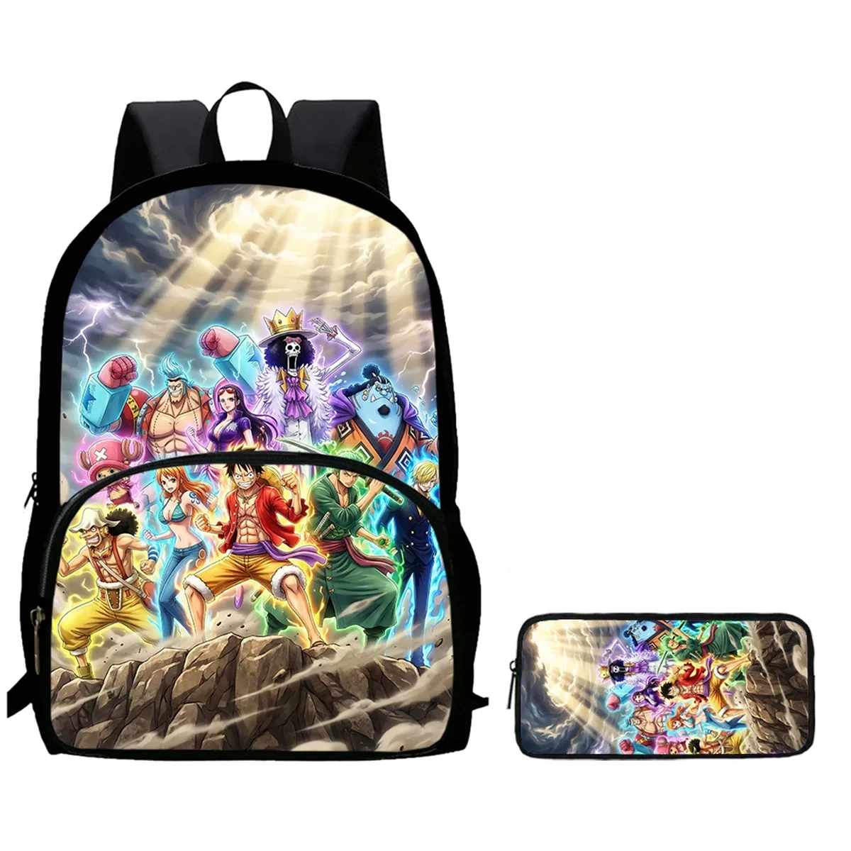 sac à dos scolaire léger 2-en-1 avec poche avant et trousse à crayons, sac à dos unisexe durable pour garçons et filles de 6 à 10 ans