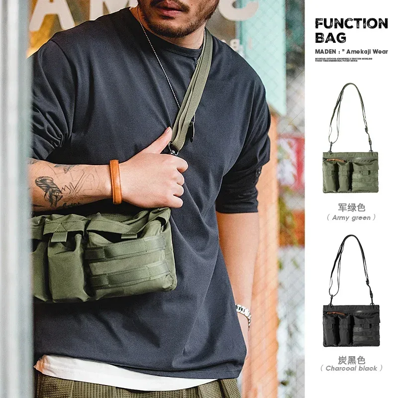 maden-petit sac à bandoulière multifonctionnel pour homme, style montagne, sac de taille, côté initié, extérieur, japon, nouveau, 2023