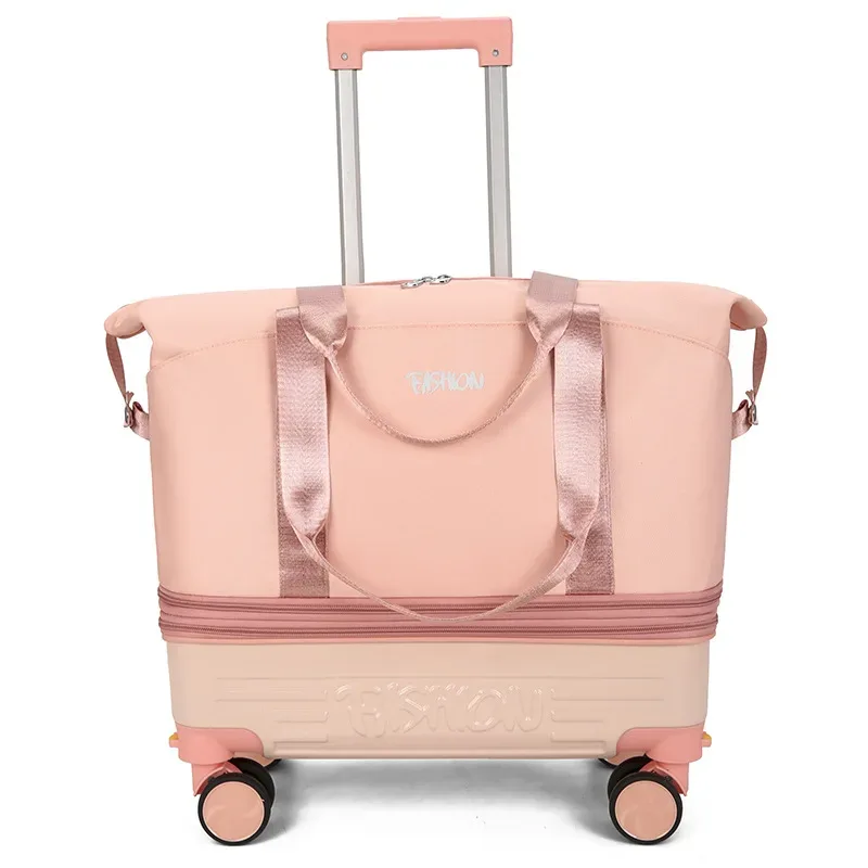sac de voyage léger avec roues multidirectionnelles, rangement compact, sac à bagages pour les voyages courts et les déplacements professionnels
