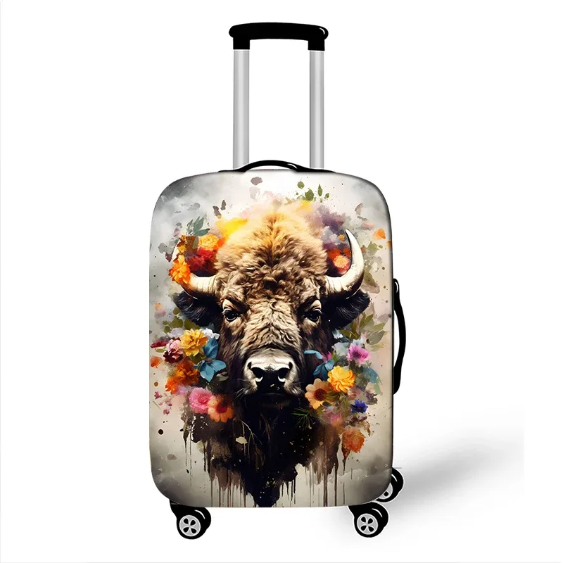 housse de protection pour valise aquarelle, motif animal mignon, tigre, lapin, panda, pour voyage, valise, housse de chariot élastique