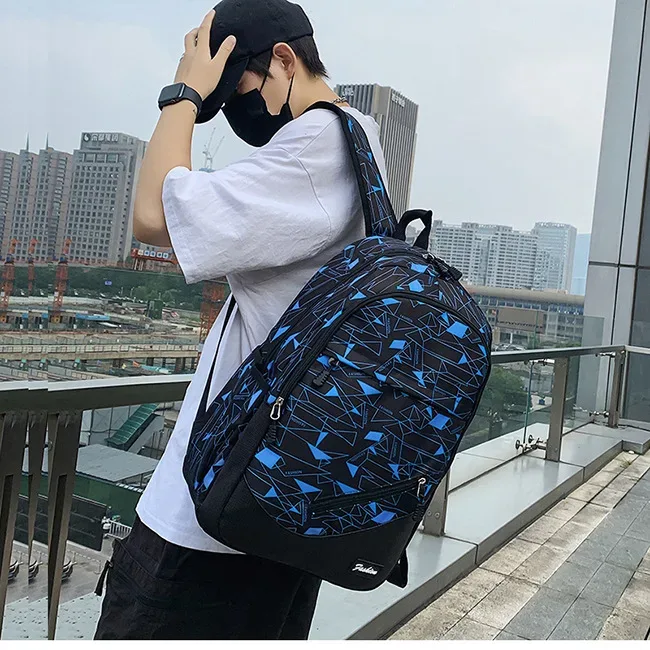 sac à dos d'école imprimé camouflage, cartable orthopédique de grande capacité pour garçons et filles, sacs à dos pour ordinateur portable, sacs d'école en nylon pour adolescents