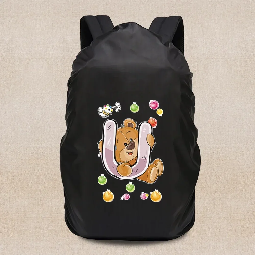 housse de pluie portable légère, housse de voyage série ours 20-70l, sac à dos de camping, étanche à la poussière, accessoires de voyage