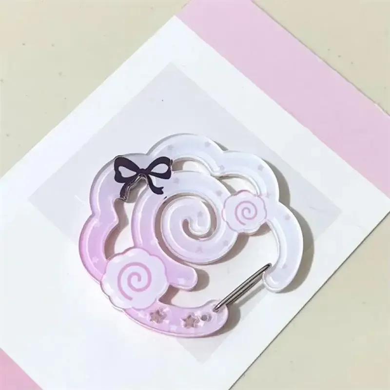 porte-clés mousqueton en acrylique kawaii, porte-clés de dessin animé mignon pour sac à dos, breloque de sac et accessoire de sac ita
