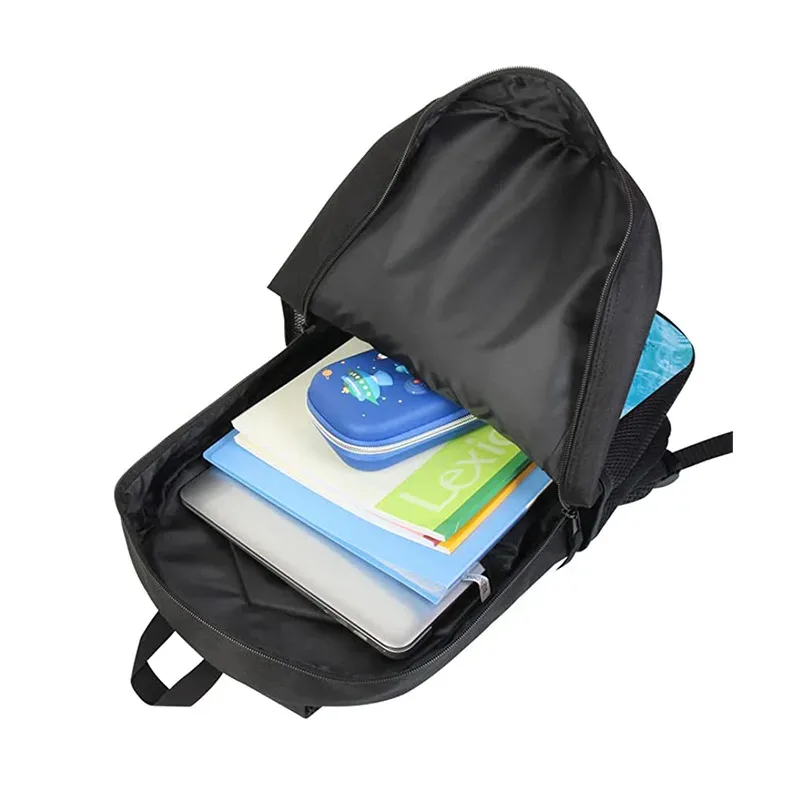 sacoche nylon personnage féminin dessin animé sac dos cadre externe fermeture éclair compartiment intérieur usage étudiant voyage
