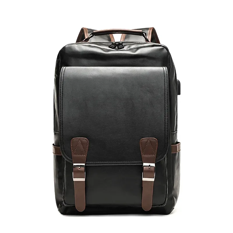 sac à dos rétro en cuir souple pour hommes, sac à dos pour ordinateur portable de grande capacité, cartable pour étudiants, cartable pour hommes, mode