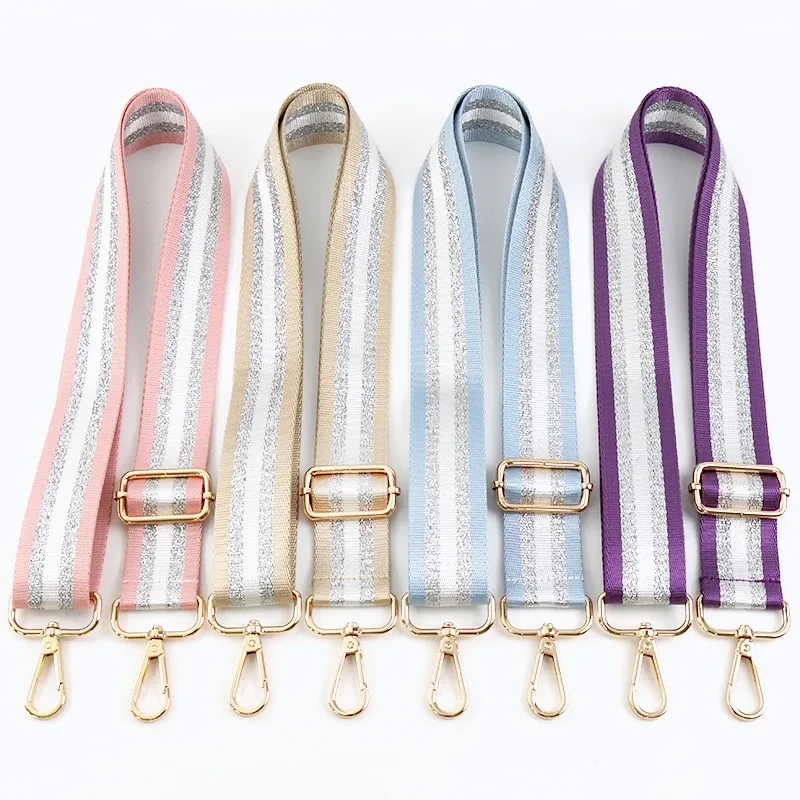 deepeel – sacs à bandoulière pour femmes, sangle de couleur argent soie 80 ~ 3.8cm, sangles réglables, remplacement à une épaule, accessoires de sac à bandoulière, 130cm