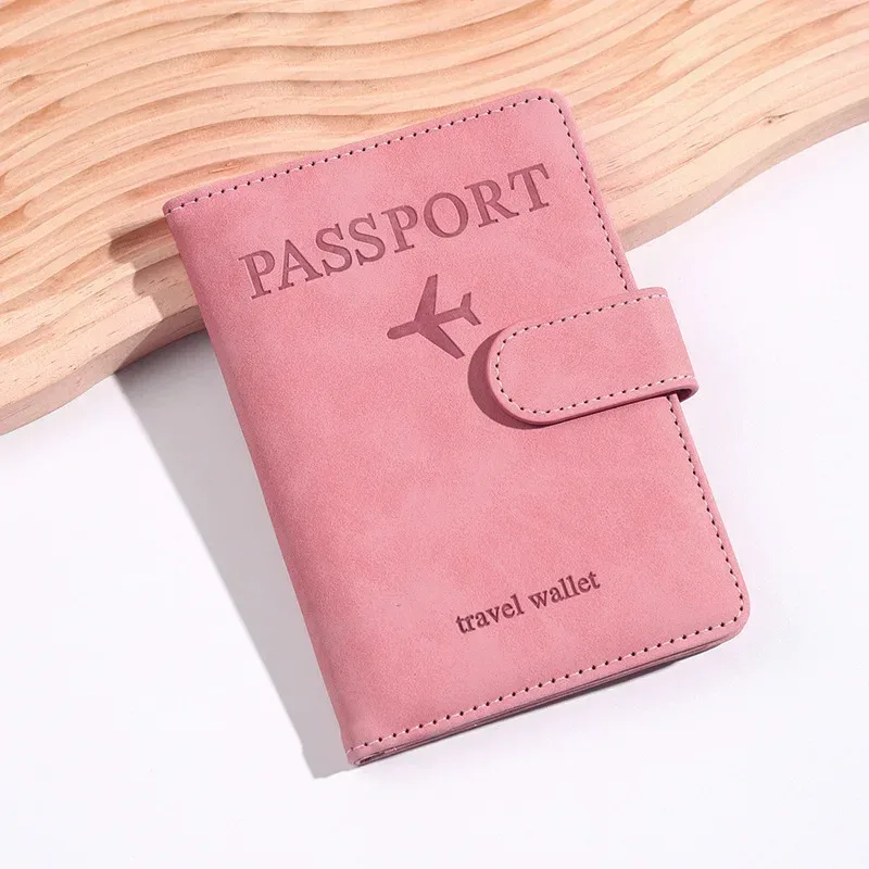 porte-passeport vintage en cuir pu pour femmes et hommes, avec fentes pour cartes bancaires d'identité, accessoires de voyage