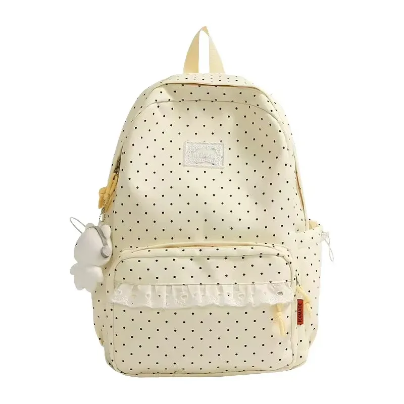 sac à dos coréen en nylon à lacets, grande capacité, multi-couches, léger, pour le campus, tendance, simple, pour le voyage