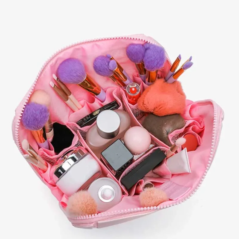 sac de rangement rayé en pvc, grande capacité, pochette de rangement pour articles de toilette de voyage en plein air, sac à cosmétiques de voyage portable, 1 pièce