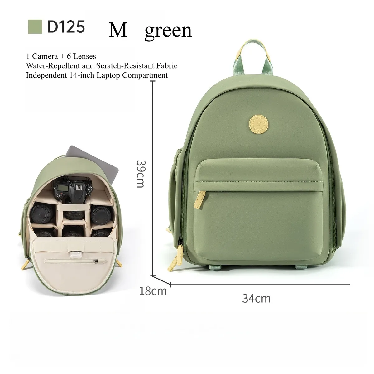 sac à dos cwatcun. sac à dos pour appareil photo, sac pour appareil photo reflex numérique élégant et tendance avec compartiment pour ordinateur portable et trépied