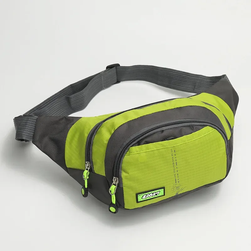 sac de taille de voyage à fermeture éclair, sac à bandoulière pour sports de plein air, étanche, mode, grande capacité réglable pour hommes et femmes