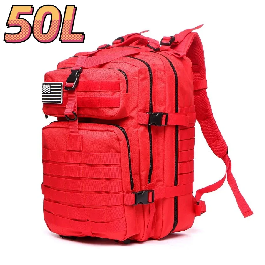 sac dos nylon tactique camouflage beige bleu vert rose 50l randonnée camping sport extérieur