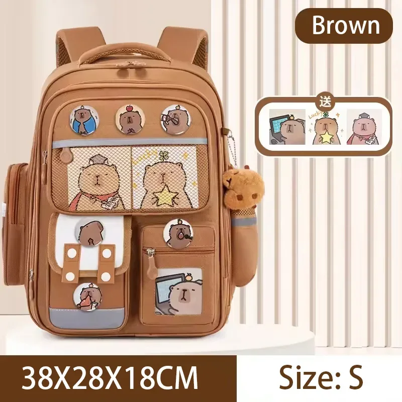 cartable d'étudiant capibara, sac à dos pour enfants de grande capacité. sacs de livres de retour à l'école pour filles et garçons