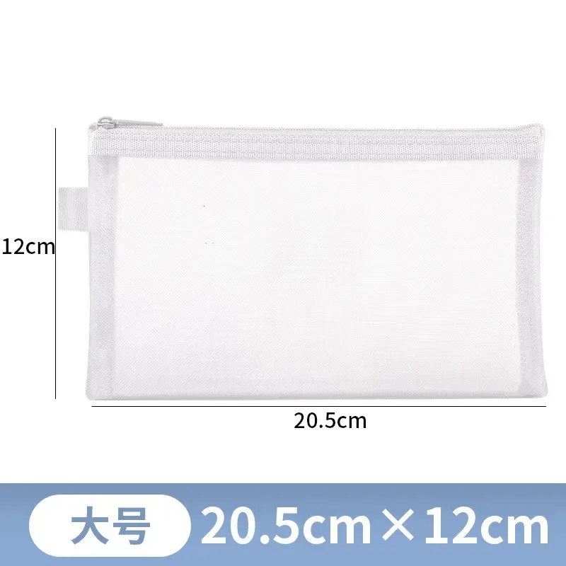 sac cosmétique de voyage en filet transparent, porte-cosmétiques, sac de rangement, étui à crayons à fermeture éclair, poudres de maquillage en nylon portable