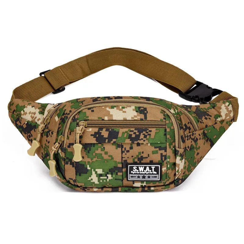 nouvelle sacoche de taille multi-compartiments à quatre fermetures éclair pour homme, sac de poitrine de sport et de loisirs pour femme, portefeuille de voyage pour téléphone portable