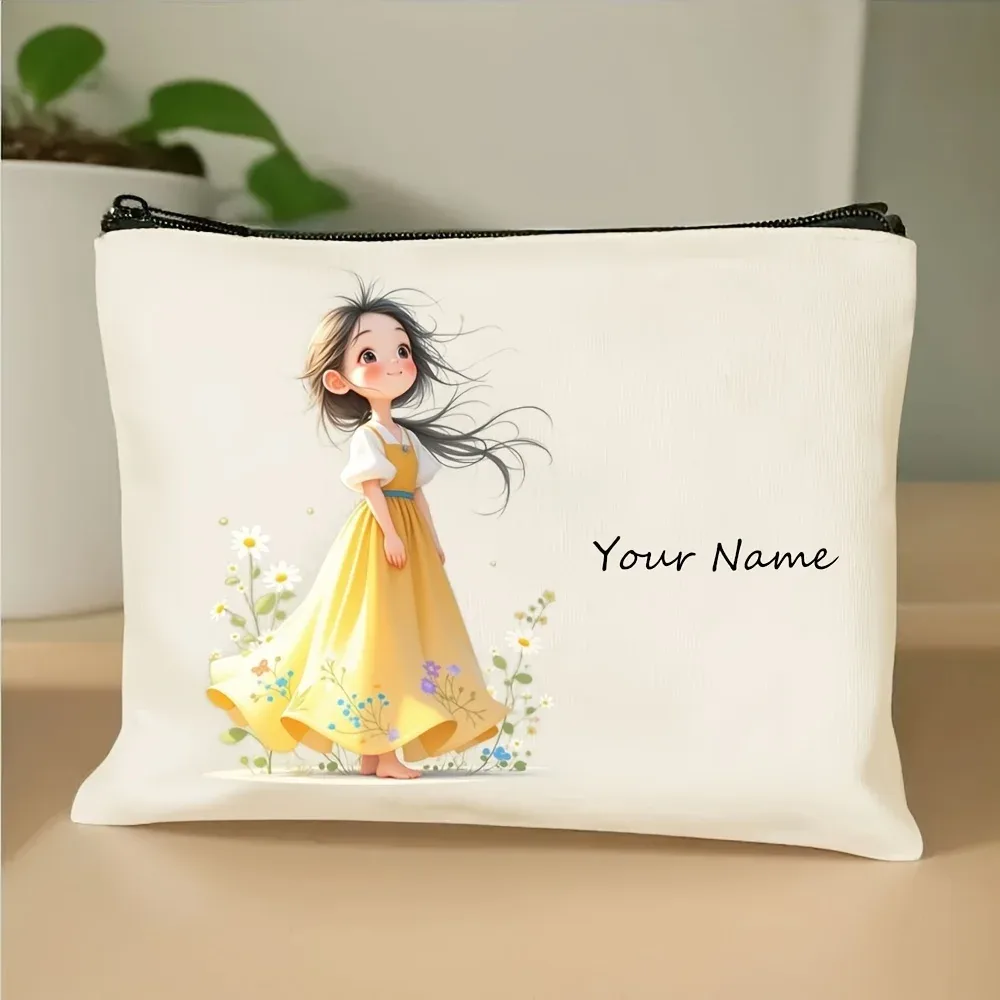 pochette cosmétique personnalisée avec nom, sac de voyage grande capacité, cadeau idéal pour la fête des mères et la remise des diplômes