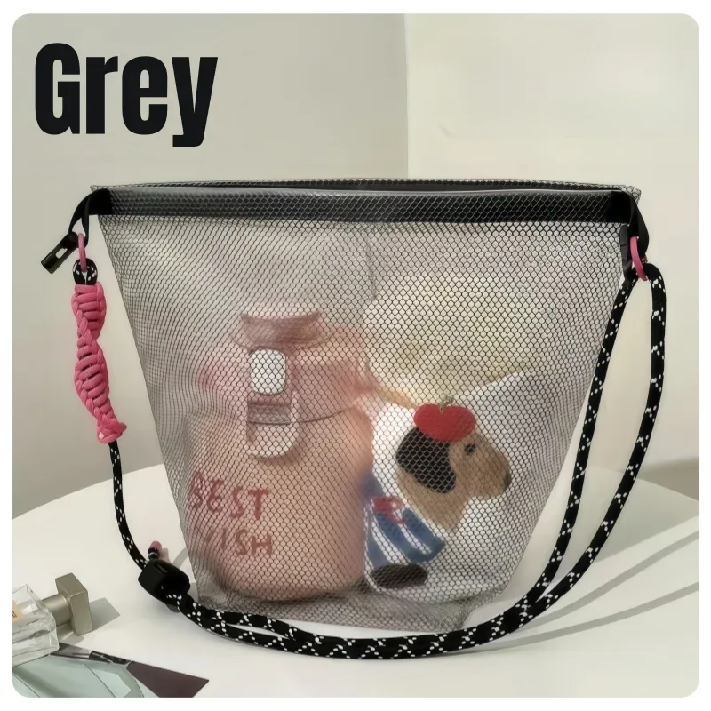 sac de rangement à bandoulière unisexe, voyage plage, grande capacité, pratique, plastique transparent, étanche, portable