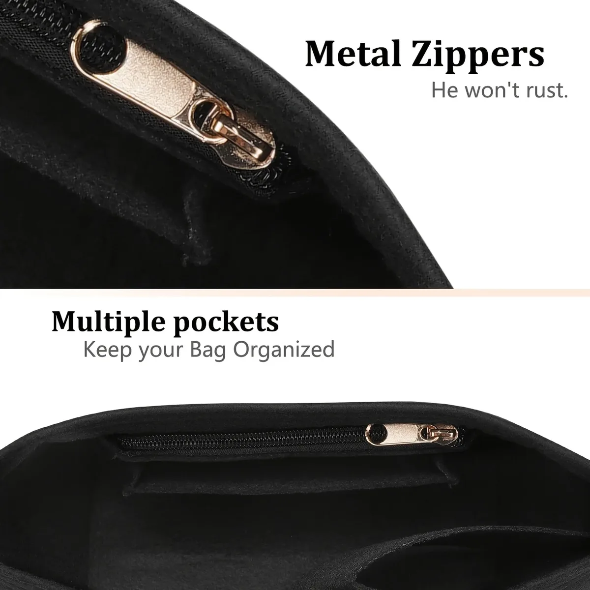 insert d'organisateur en feutre pour sac à main, sac fourre-tout dans le sac à l'intérieur du séparateur de façonneur