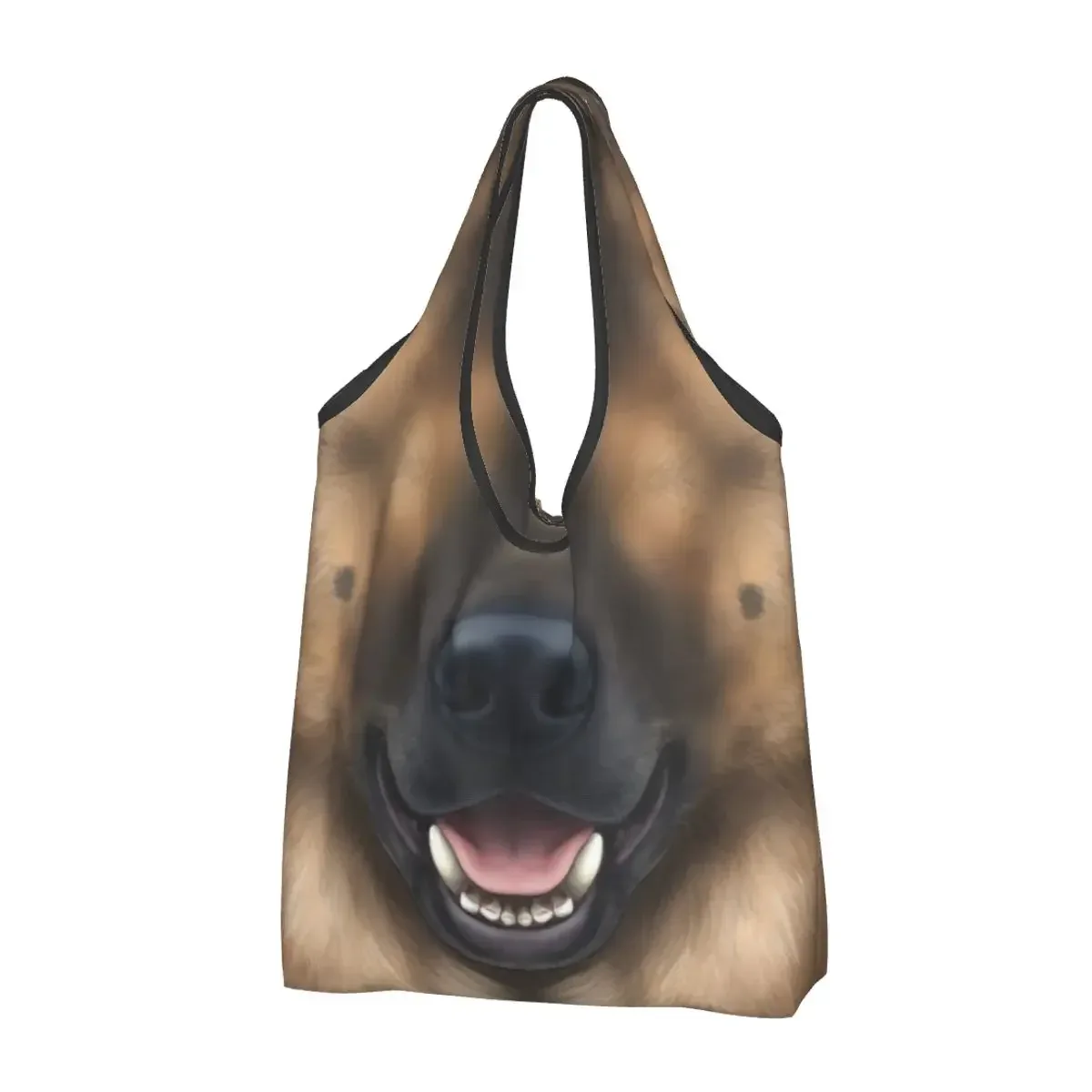 sac fourre-tout réutilisable pour femmes, sacs de courses d'épicerie portables, troupeau de contribuables allemands, sac à provisions pour amoureux des chiens, loup alsacien