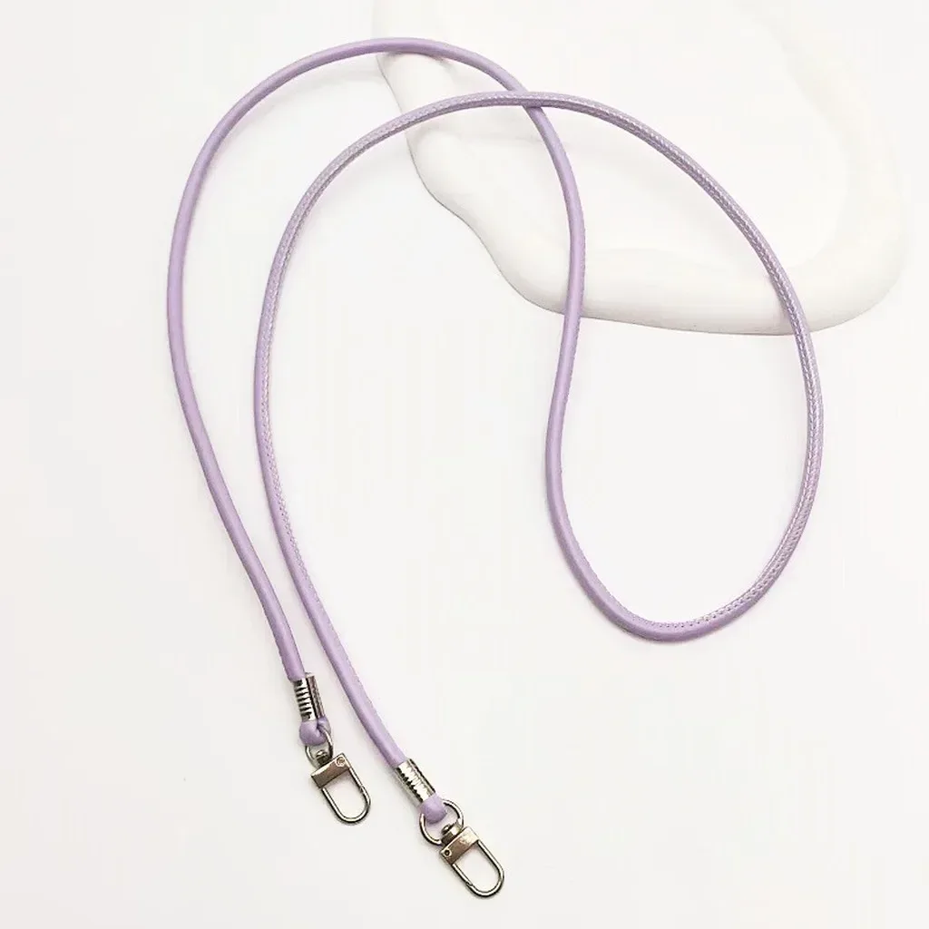 nouvelle sangle de remplacement fine et ronde en cuir pu, couleur unie, pour sac bandoulière ou croisé, longue de 120 cm, accessoire cordon de téléphone