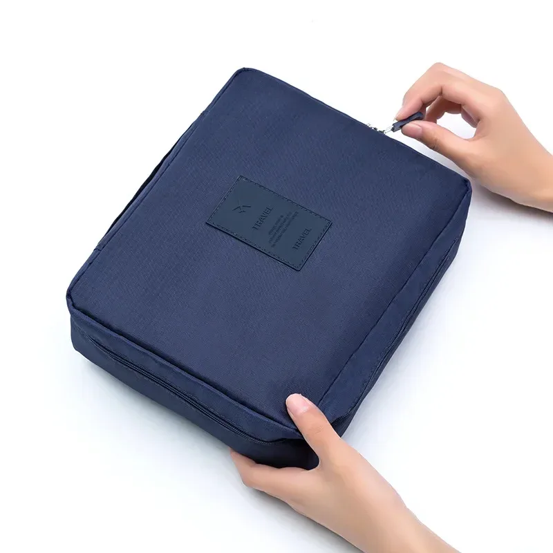 trousse de maquillage de voyage portable, étanche, multi-compartiments, multifonctionnelle, organisateur de toilette pour femmes et filles