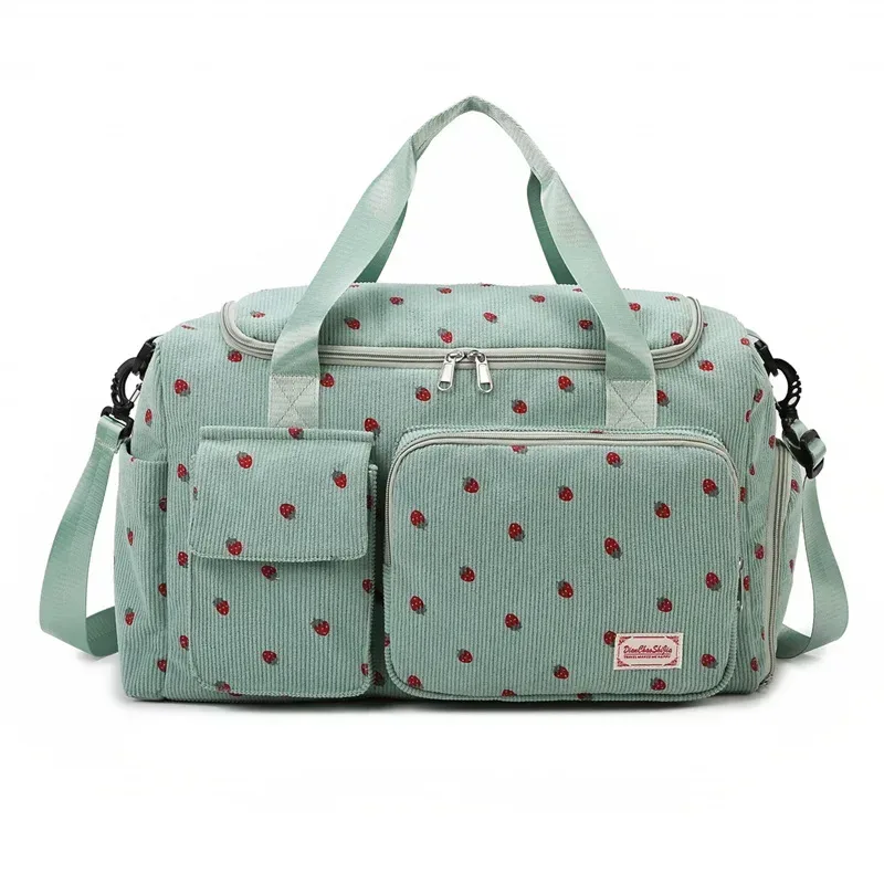 sac fourre-tout de voyage en velours côtelé, sac de voyage de grande capacité avec compartiment à chaussures, sacs de sport et de fitness pour femmes