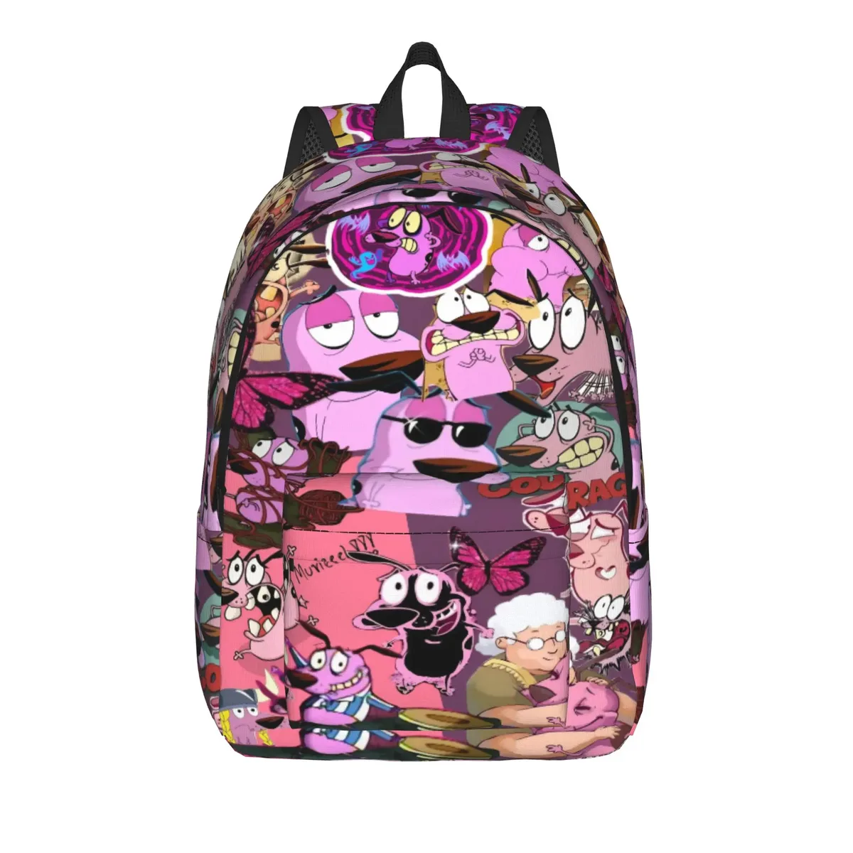 sac à dos cool courage le chien lâche - cadeau idéal pour étudiants, sac de travail, sac à dos de jour pour hommes et femmes, sacs en toile pour l'université