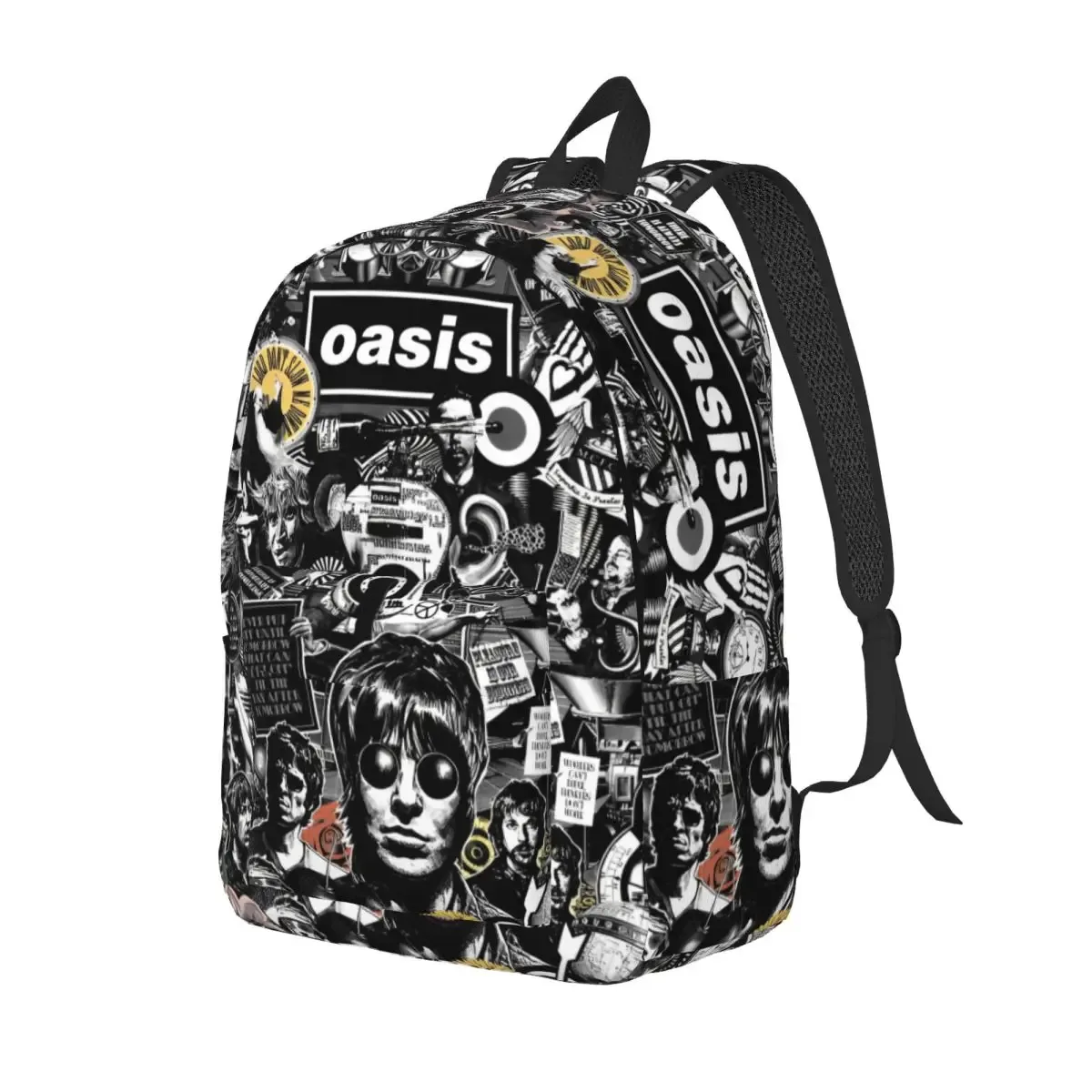 rock band albums de musique britanniques sac à dos classique cadeau étudiant travail o-oasis sac à dos pour hommes femmes collège sacs en toile
