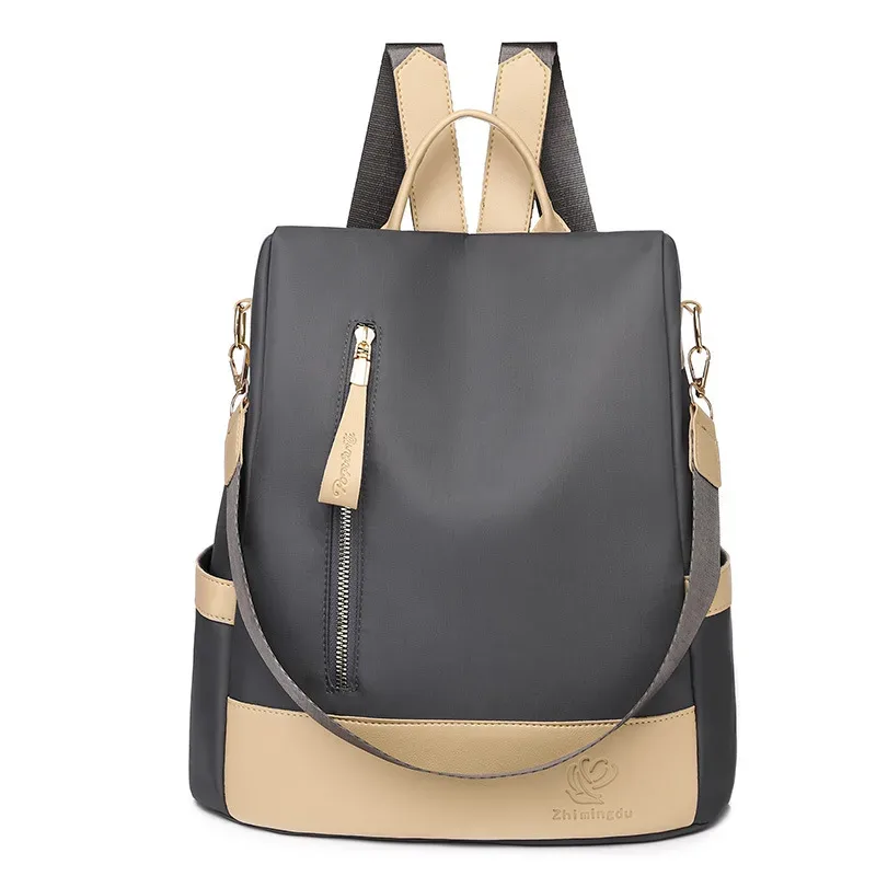 sac à dos antivol pour femmes, imperméable, à bandoulière, grande capacité, pour l'école, voyage simple et décontracté, pour étudiants