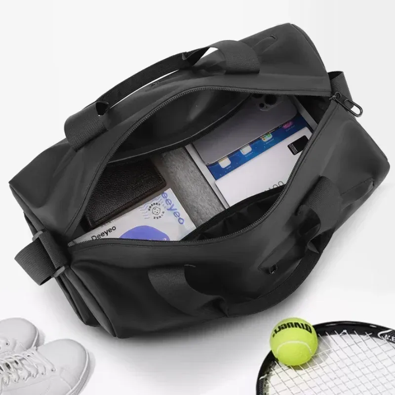 sacs de voyage oxford de grande capacité à fermeture éclair, sacs de fitness solides en tissu épais, bagages étanches de grande capacité, sacs de sport