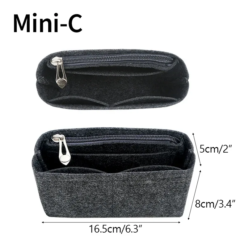 organisateur de sac pour petit sac fourre-tout, insert de rangement et de finition pour sacs à main, compatible avec les mini-sacs