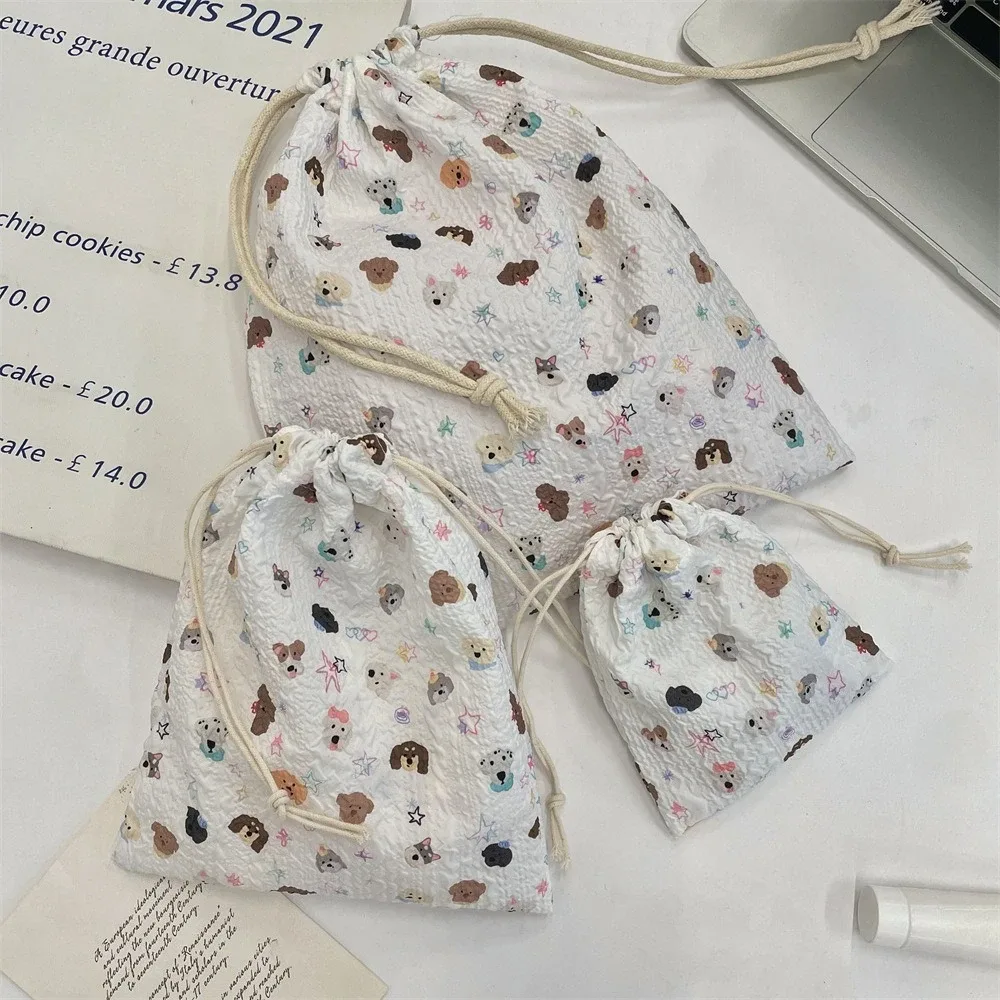 trousse de maquillage portable kawaii pour femme, trousse de toilette kawaii, rangement de cosmétiques, étui à cosmétiques de voyage, étui à cordes de proximité, jolie trousse de maquillage florale