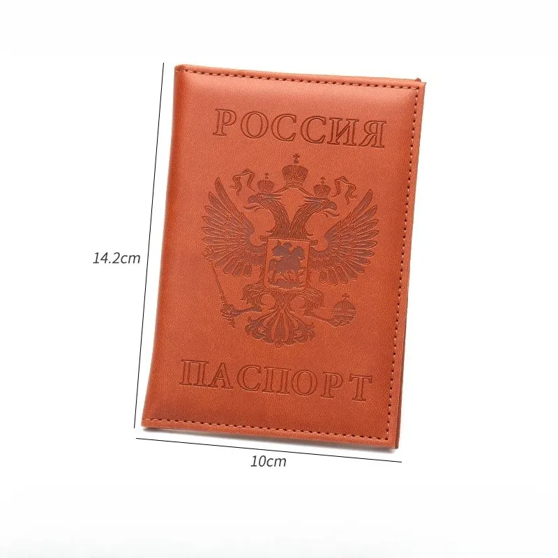 porte-passeport russe, couverture en cuir, portefeuille, porte-carte d'identité de voyage