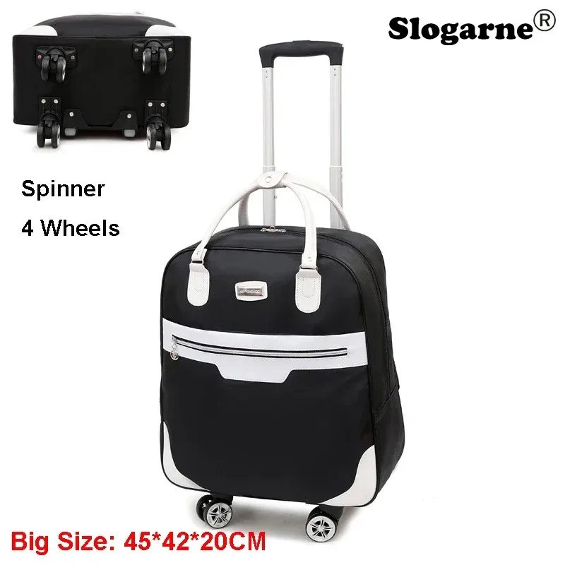 mode bagages roulants femmes 4 roues spinner voyage sacs hommes voyage d'affaires sacs oxford valise étanche chariot bagages