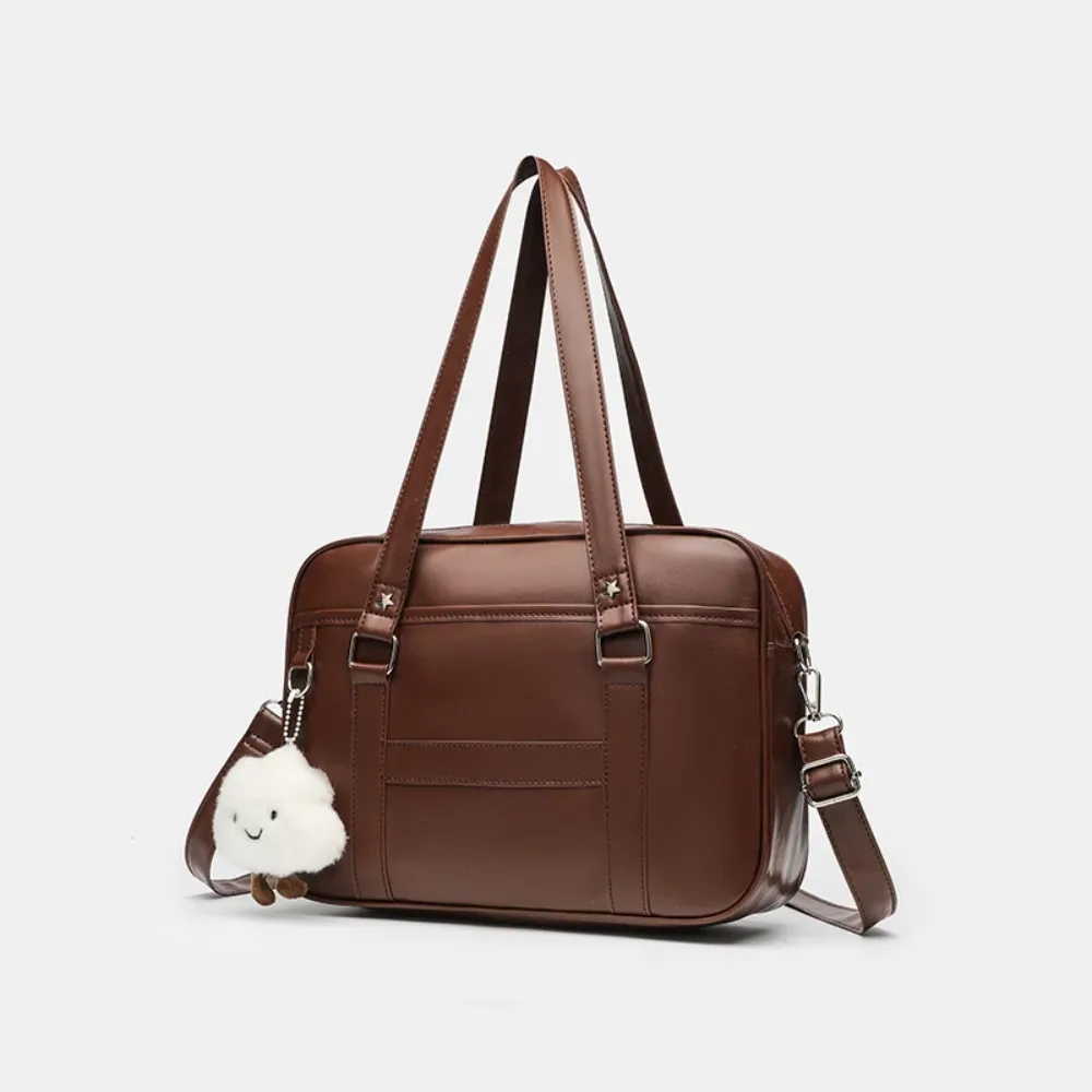 sac à bandoulière décontracté en cuir pu jk, sac à main de grande capacité de style japonais, sangle réglable, itabag pour femmes