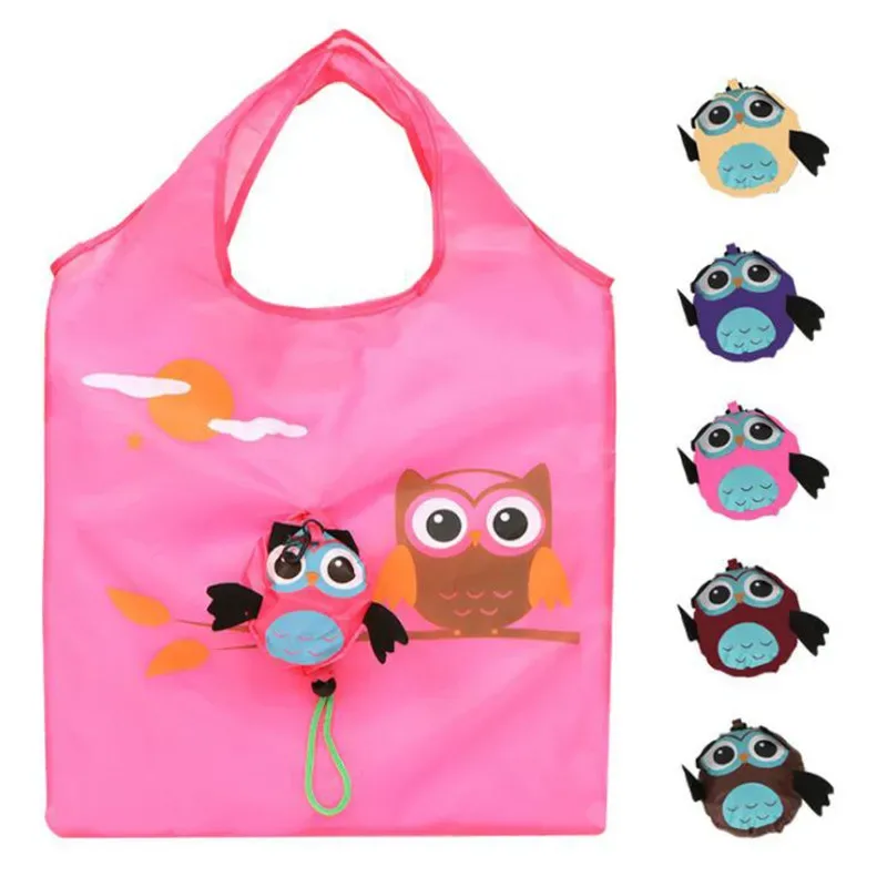 sac à provisions pliable en forme de l, théâtre d'animaux mignon, fourre-tout réutilisable, sac à main portable, sac de voyage lancé, sacs de rangement pliants, organisateur