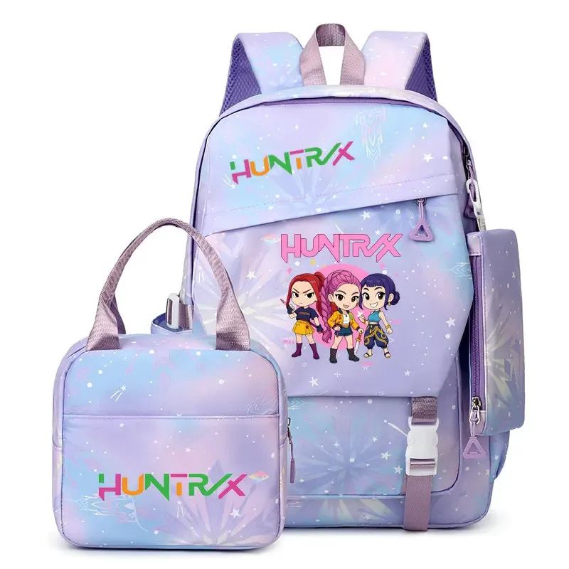 sac dos nylon rose motif floral scintillement pochette assortie voyage journee ultra léger compartiment intérieur